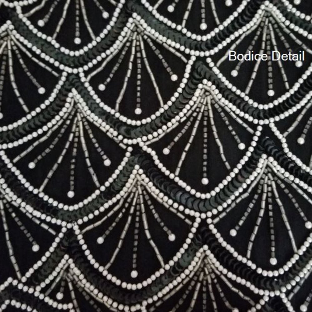 NWT Vintage Silk Beaded Gown - Small - Picture 4 of 8